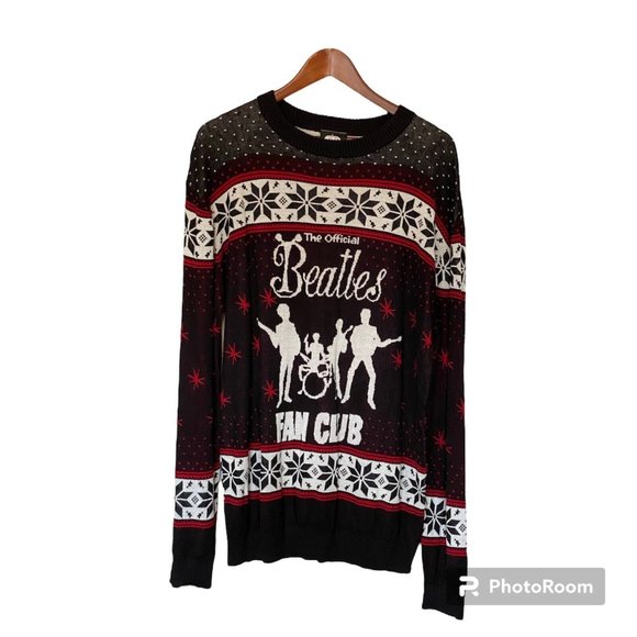 Apple Music Corp Other - The Beatles Official Fan Club Sweater Black Red White XL Christmas Holiday Gift